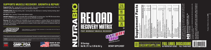 RELOAD / NUTRABIO GRAPE BERRY CRUSH
