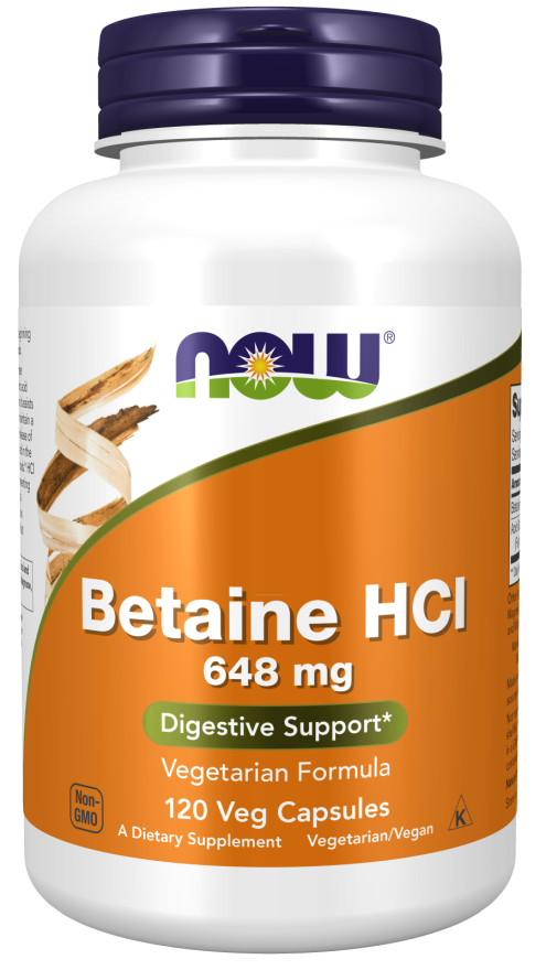 BETAINE HCL 120VCAPS NOW FOODS