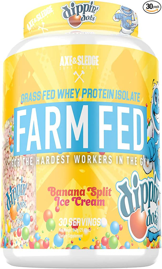 FARM FED PROTEIN 2lb / Axe & Sledge DIPPIN DOTS BANANA