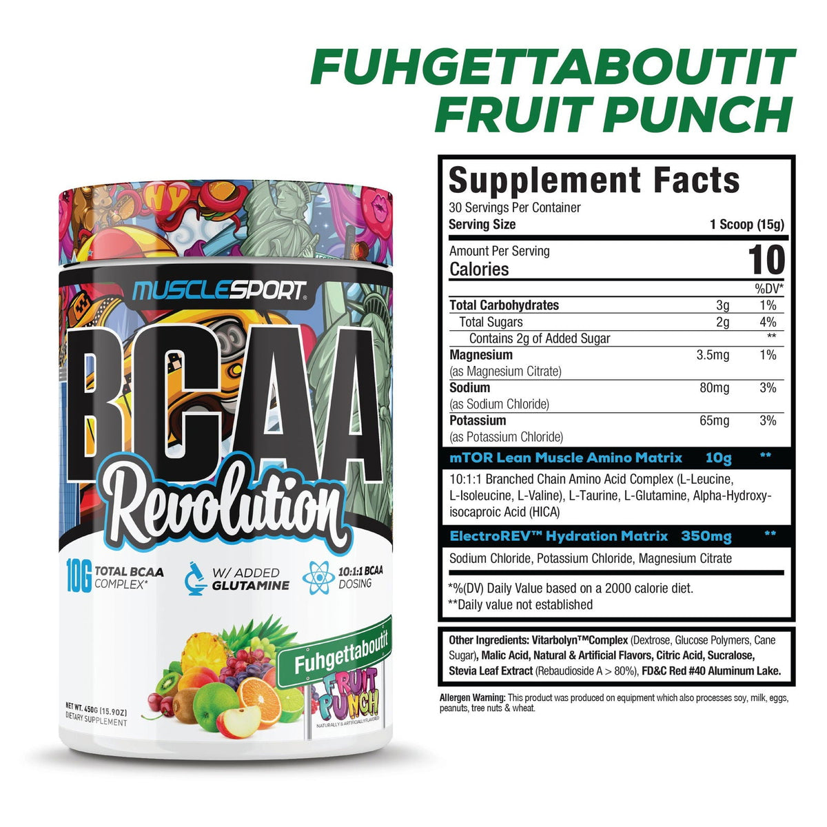 BCAA REVOLUTION / MUSCLESPORT FUHGET FRUIT PUNCH
