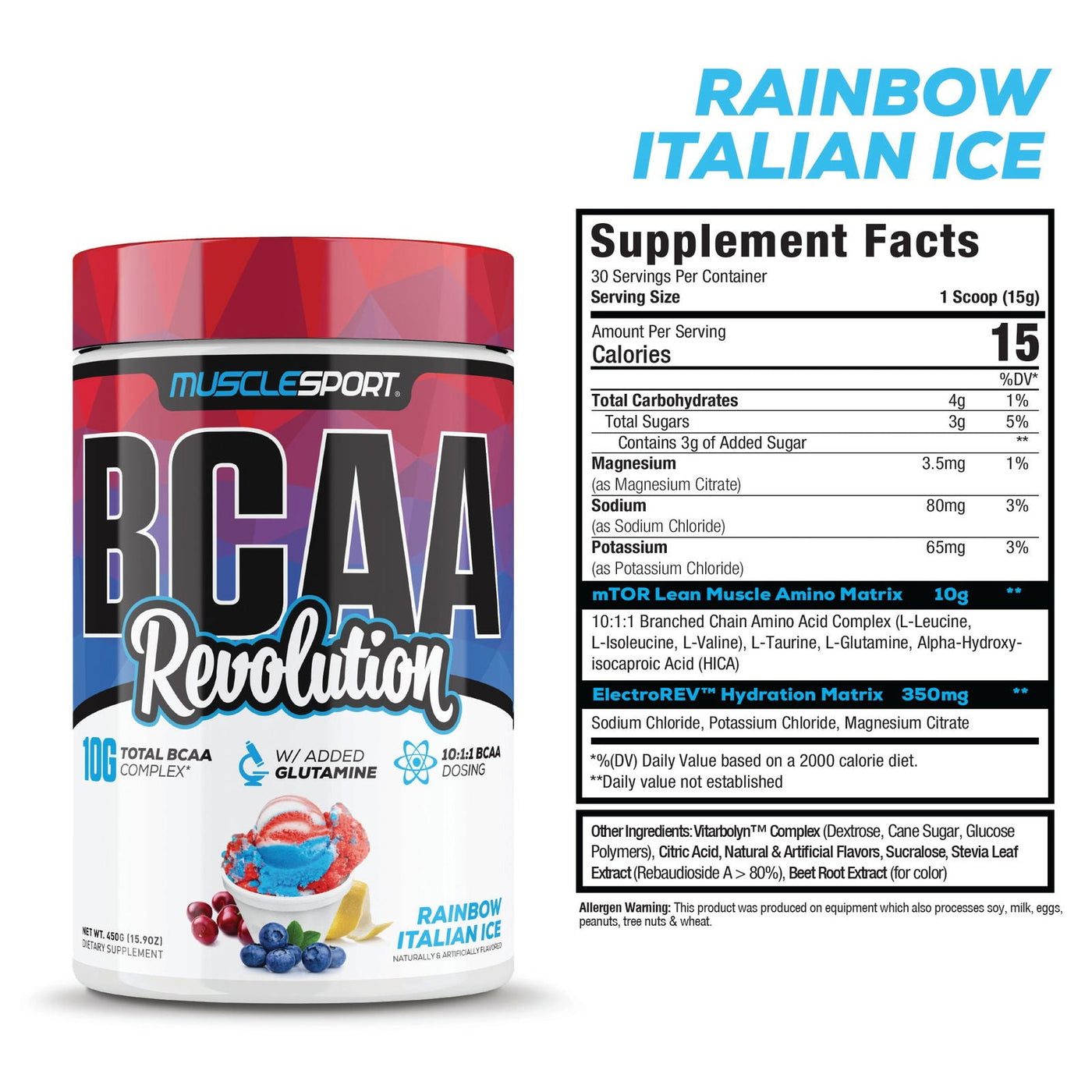 BCAA REVOLUTION / MUSCLESPORT Rainbow Italian Ice