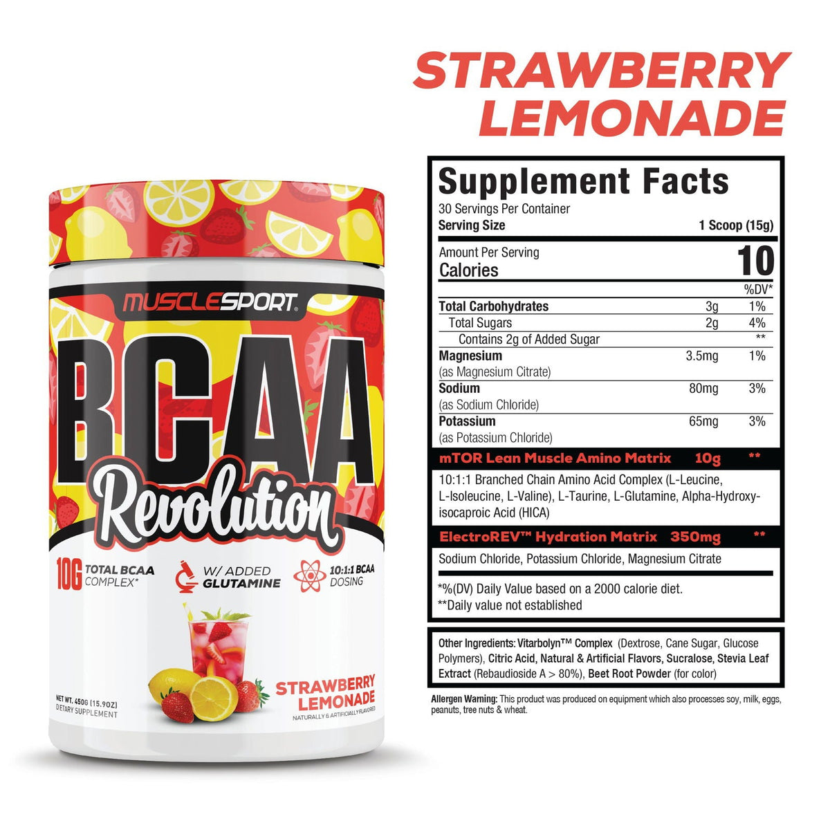 BCAA REVOLUTION / MUSCLESPORT STRAW LEMONADE