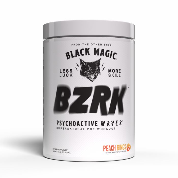 BZRK PRE WORKOUT / BLACK MAGIC SUPPLY PEACH RINGS