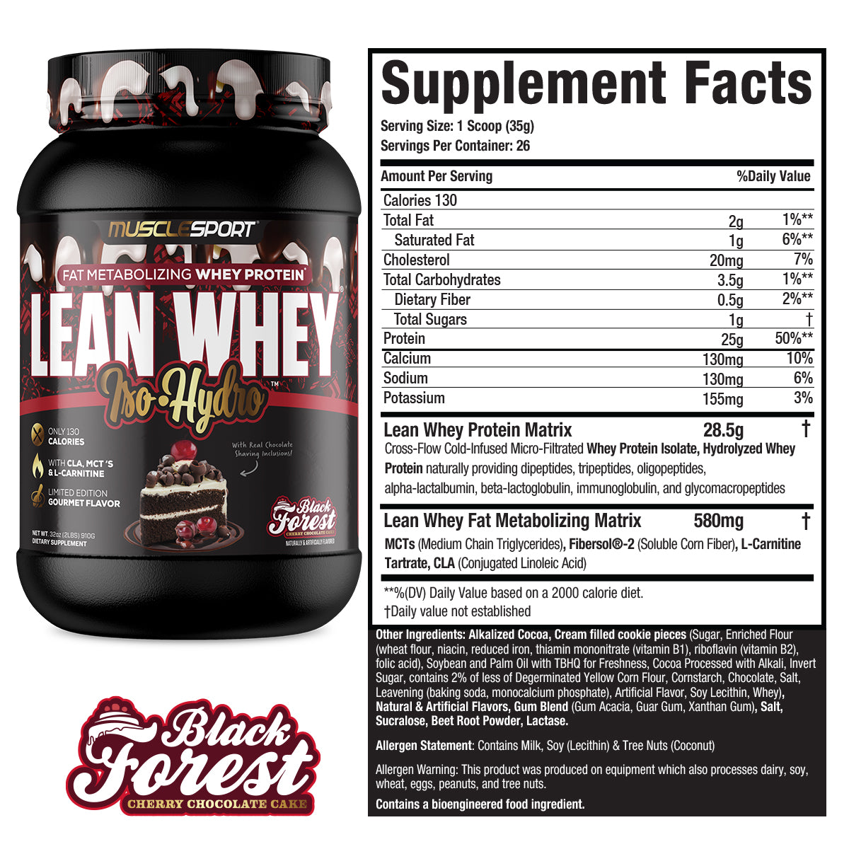 Lean Whey 2LB / MuscleSport Forest Cherry