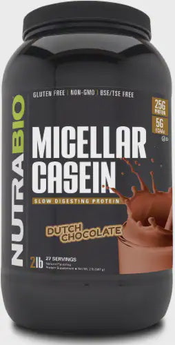 MICELLAR CASEIN 2lb / Nutrabio STRAWBERRY