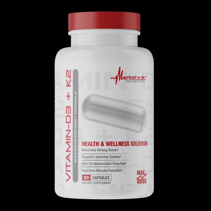 Vitamin D3 Plus K2 90ct METABOLIC NUTRITION