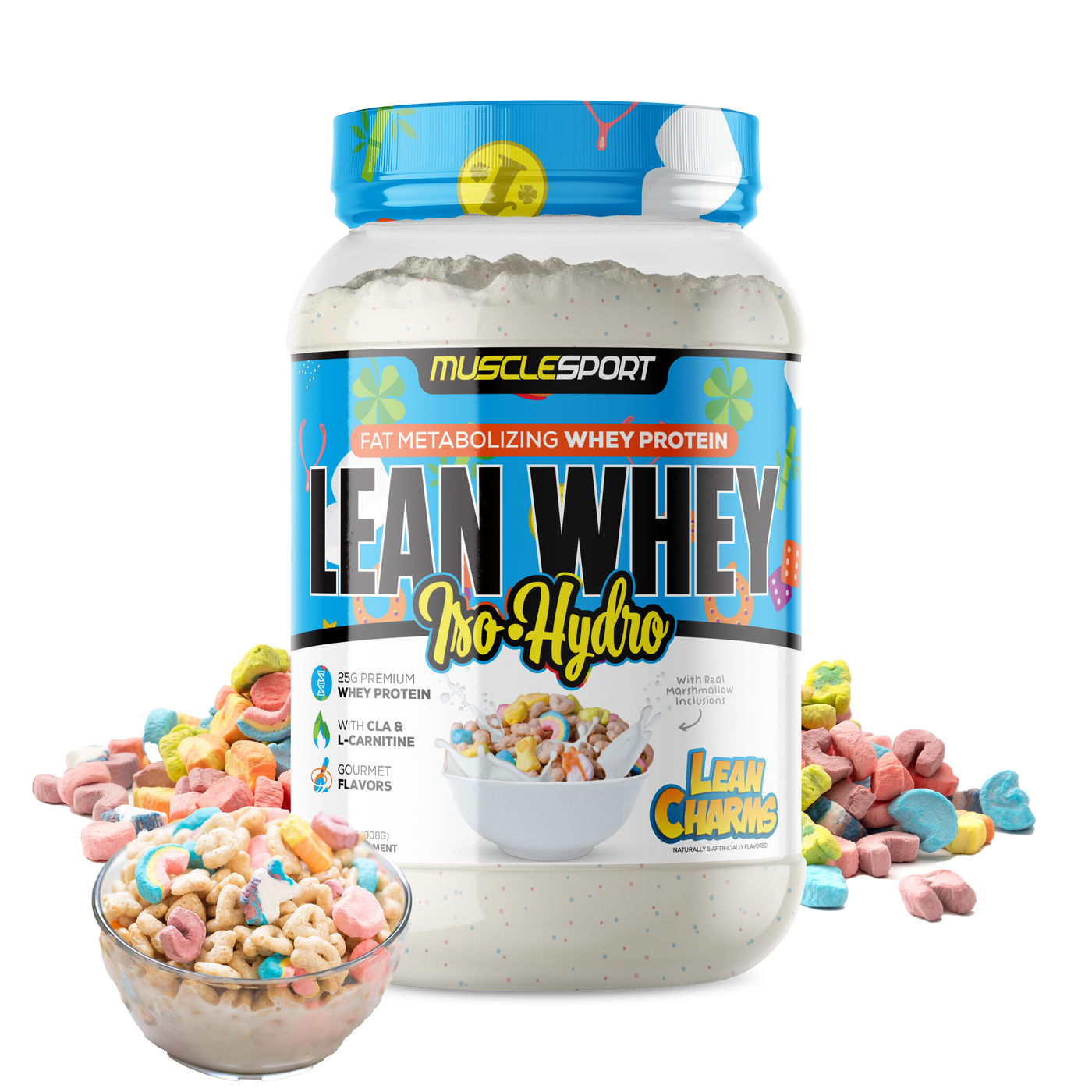 LEAN WHEY 2LB / MUSCLESPORT LEAN CHARMS
