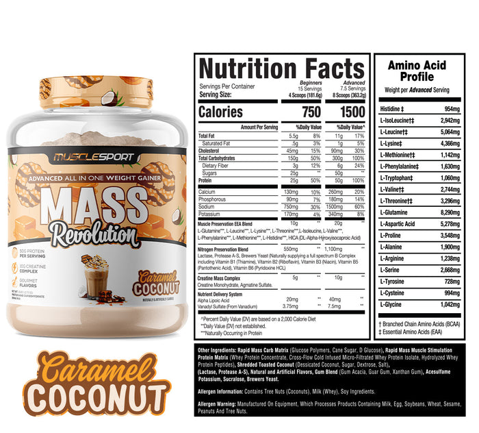Mass Revolution 5LB Coconut Cream Splash