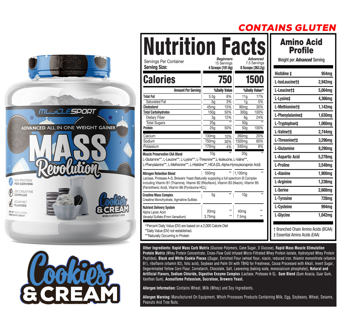 Mass Revolution 5LB Cookies N Cream