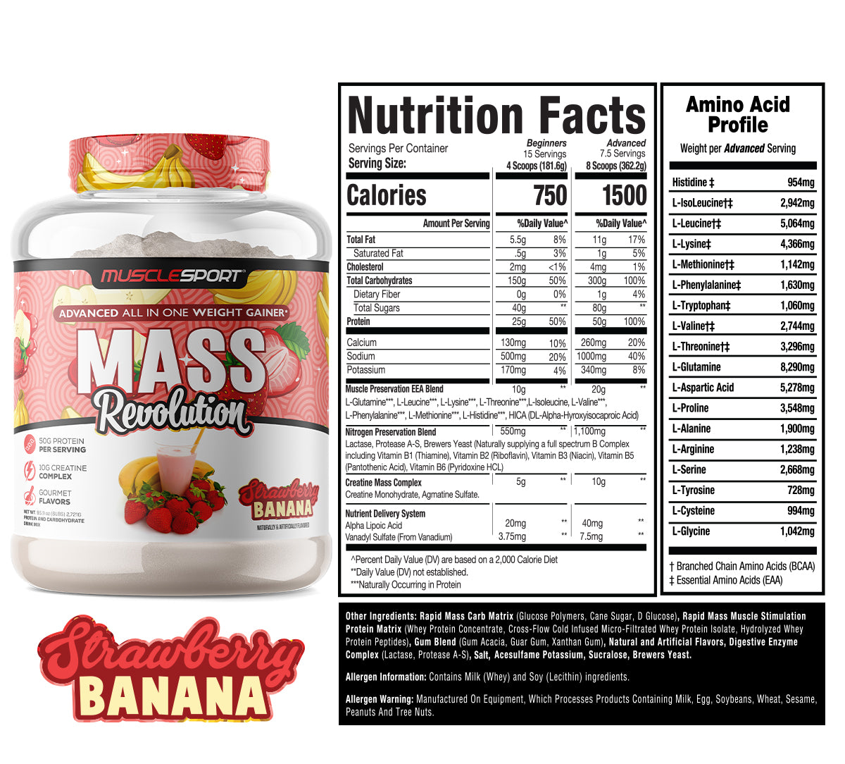 Mass Revolution 5LB Strawberry Banana
