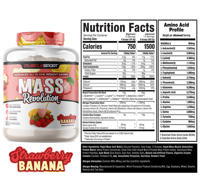 Mass Revolution 5LB Strawberry Banana