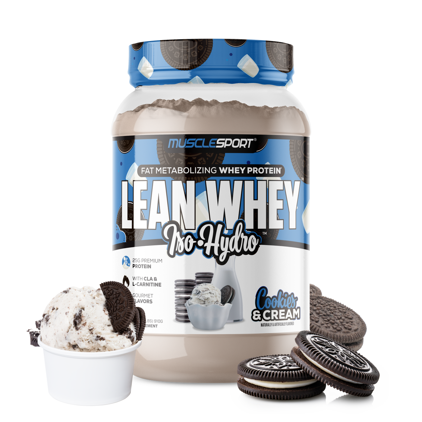 Lean Whey 2LB / MuscleSport Cookies N Creme