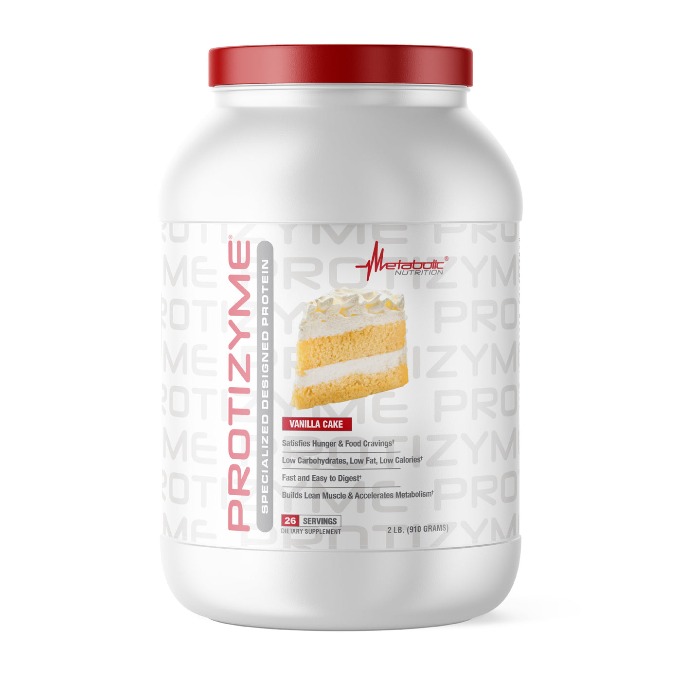PROTIZYME 2LB by Metabolic Nutrition VANILLA CAKE