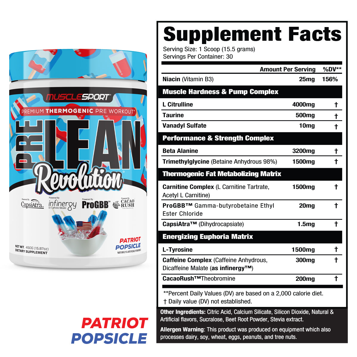PRE LEAN REVOLUTION PATRIOT POPSICLE