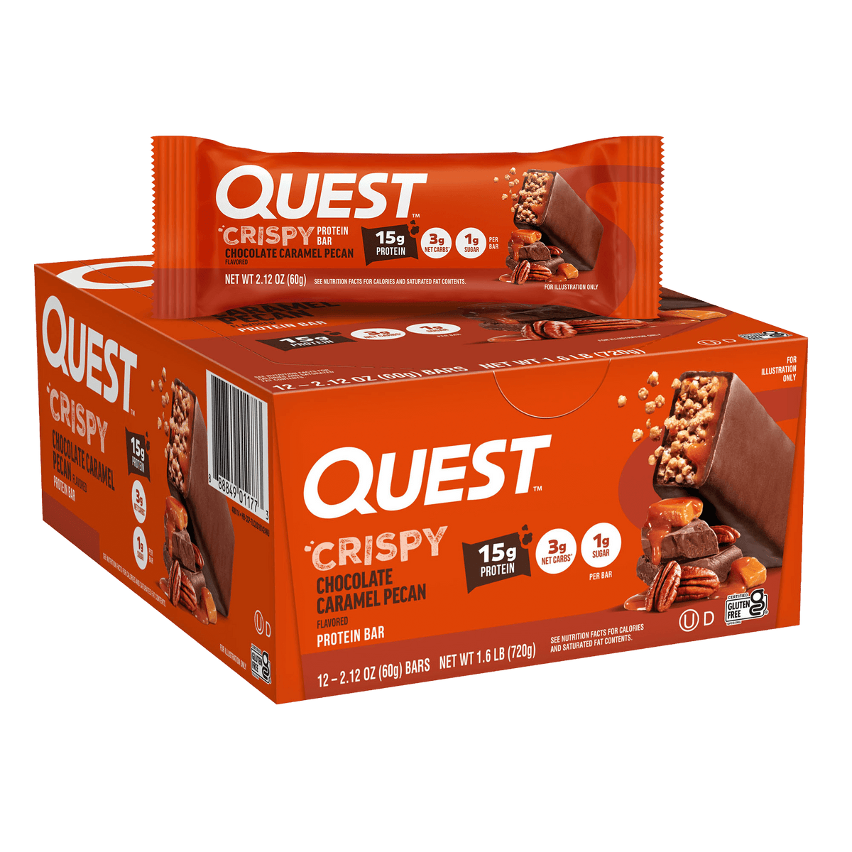 QUEST HERO BAR CHOC CARAMEL PECAN
