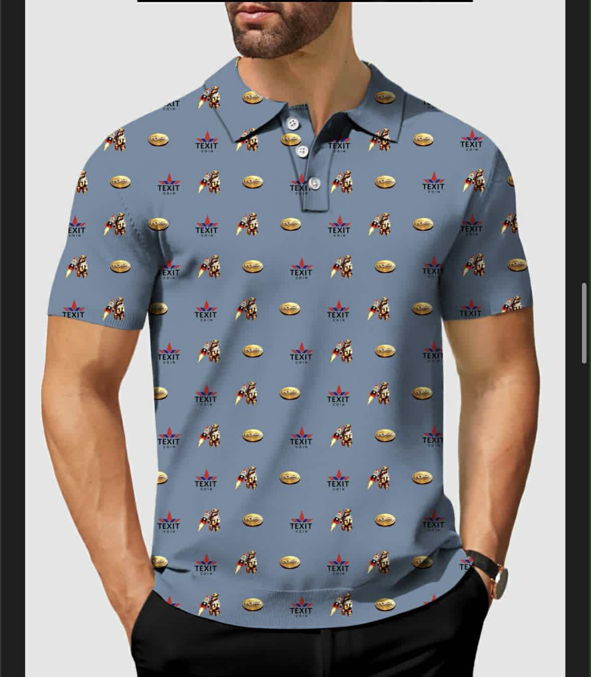 TEXIT GOLF SHIRT GREY XL